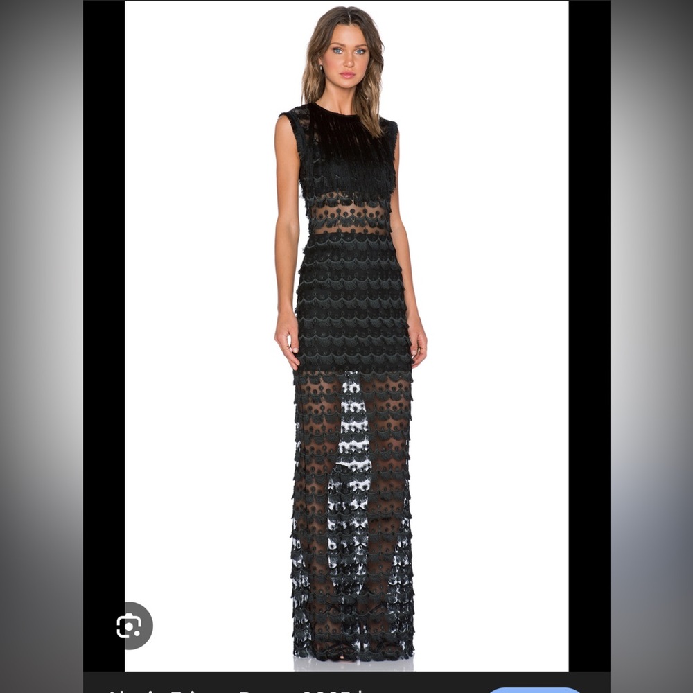 Elegant Black Lace Evening Gown